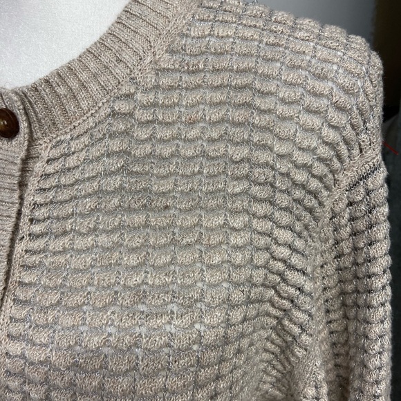 Lafayette 148 New York Textured Stitch Crewneck Linen Silk Blend Cardigan XL - Picture 10 of 12